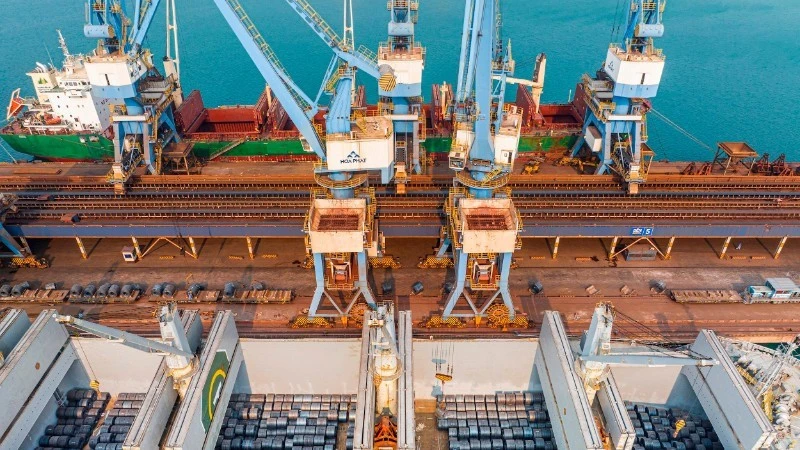 通过容橘深水港开展的货物出口活动。