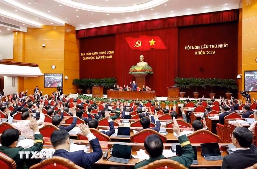 越共第十四届中央书记处成员名单发布。（图片来源：越通社）