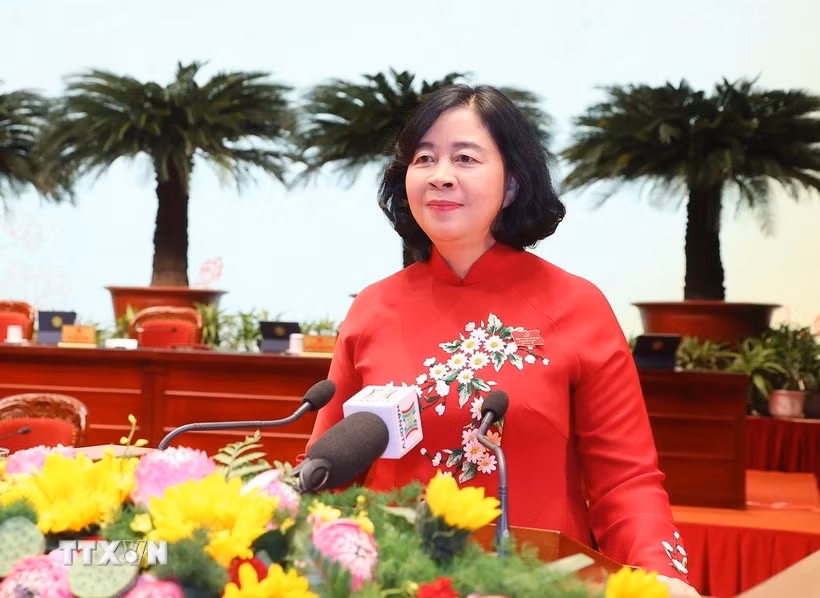 越南祖国阵线中央委员会主席裴氏明怀。(图片来源:越通社)